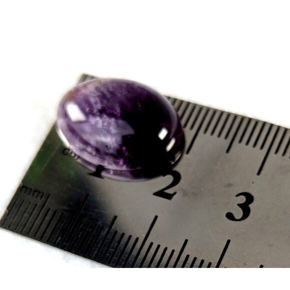 2 Natrual Amethyst cabochons oval pair 20mmx10mm 70 gramsetting or wrapping New - Picture 2 of 4
